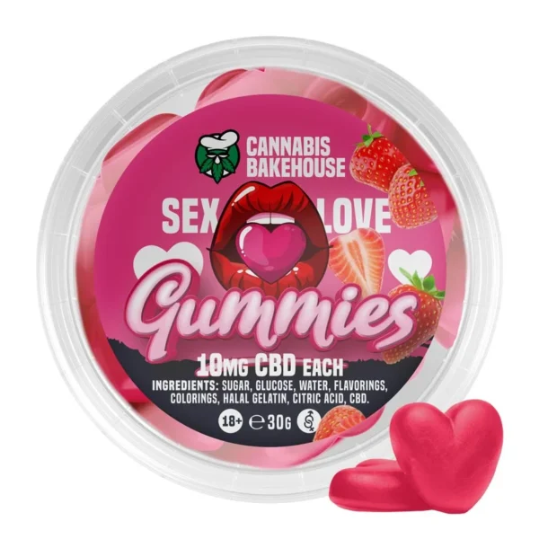 Cannabis Bakehouse 10mg CBD Sex Love Gummies Herzen