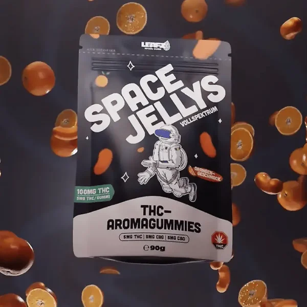 Spacejelly orange thc Aromagummies 100mg THC